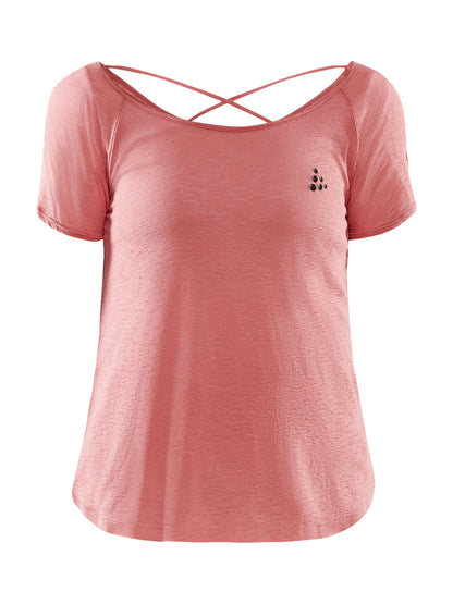 Women's CORE Charge Cross Back Tee - CORAL Craft Sportswear NA