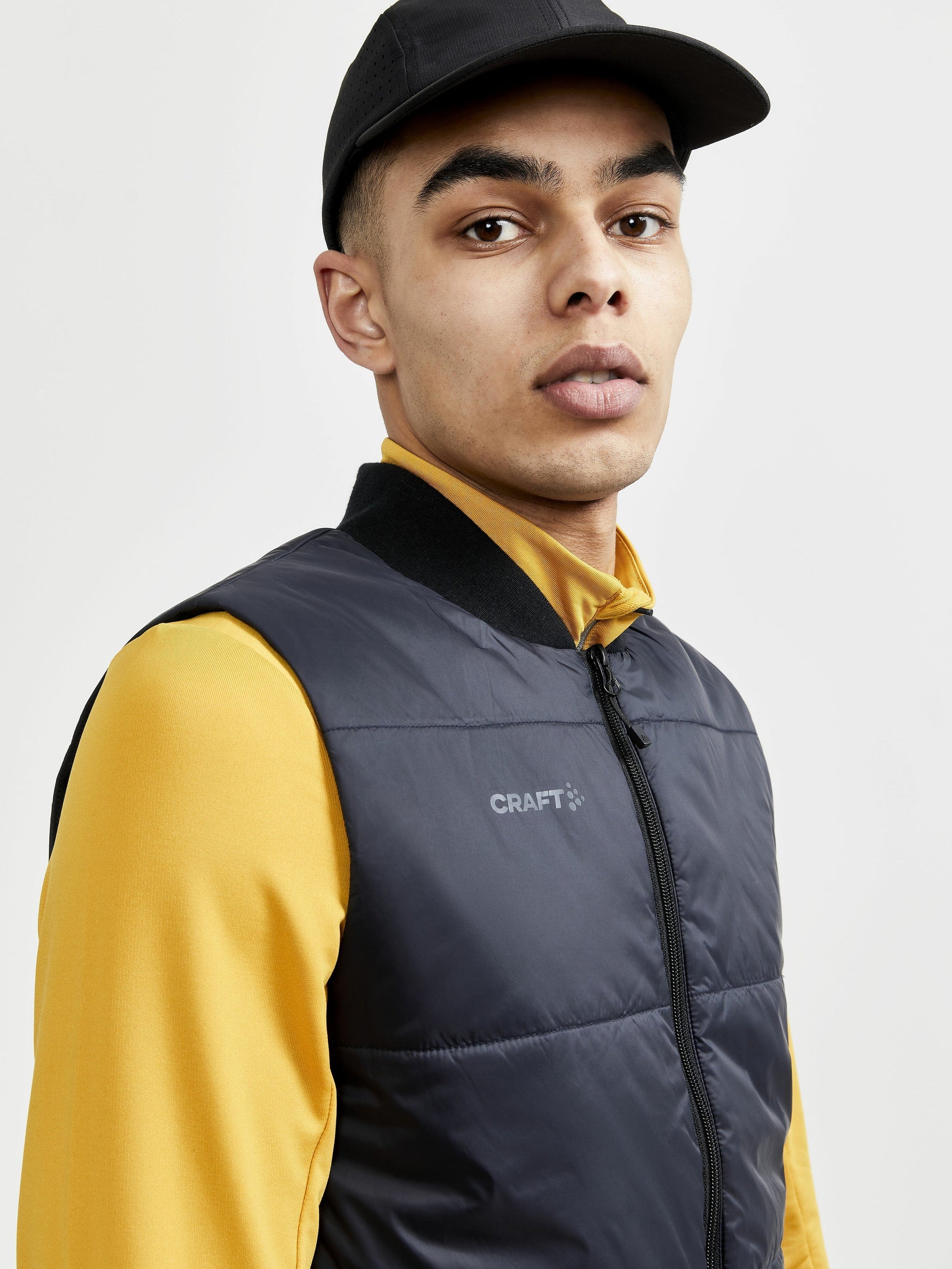 MEN'S CORE LIGHT PADDED VEST - Black Craft Sportswear NA