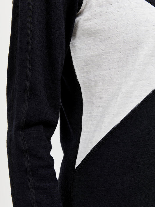Women's ADV Nordic Wool Baselayer - BLACK/ASH Craft Sportswear NA