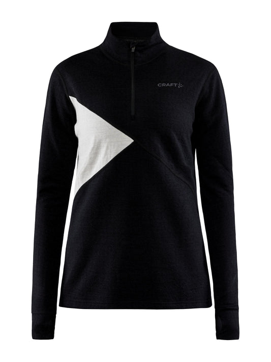 Women's ADV Nordic Wool Baselayer - BLACK/ASH Craft Sportswear NA