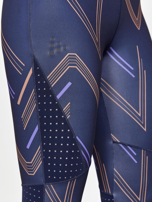 Women's PRO Charge Blocked Training Tights - BLAZE-CLIFF Craft Sportswear NA