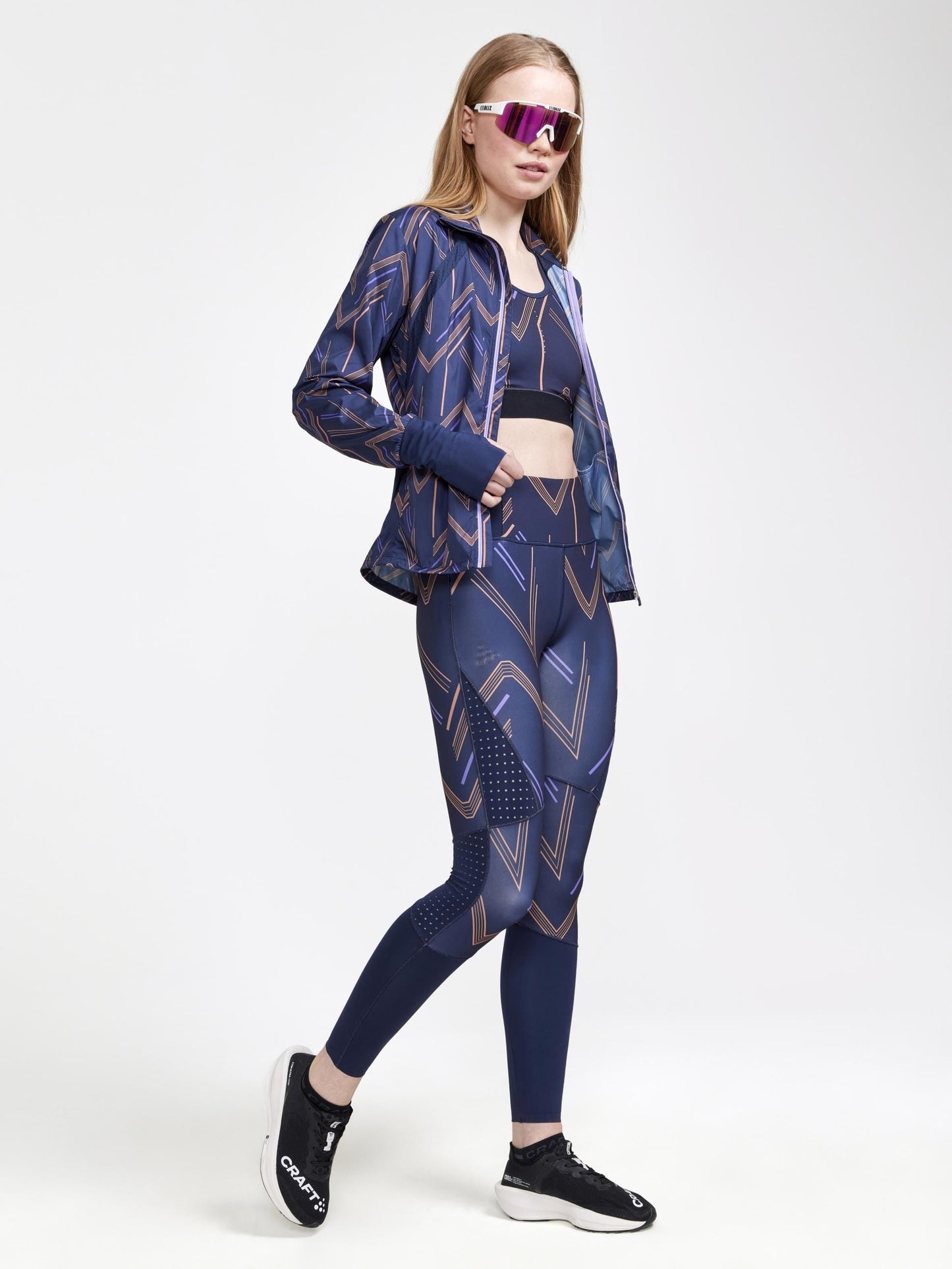 Women's PRO Charge Blocked Training Tights - BLAZE-CLIFF Craft Sportswear NA