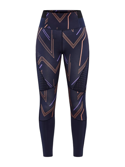 Women's PRO Charge Blocked Training Tights - BLAZE-CLIFF Craft Sportswear NA