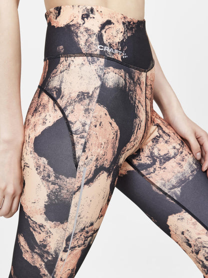 WOMEN'S ADV ESSENCE RUNNING TIGHTS - GLOW-MULTI Craft Sportswear NA