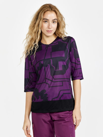 Women's CORE Gravel Short Sleeve Tee - BLOSSOM-BLACK Craft Sportswear NA