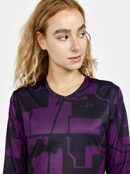 Women's CORE Gravel Short Sleeve Tee - BLOSSOM-BLACK Craft Sportswear NA