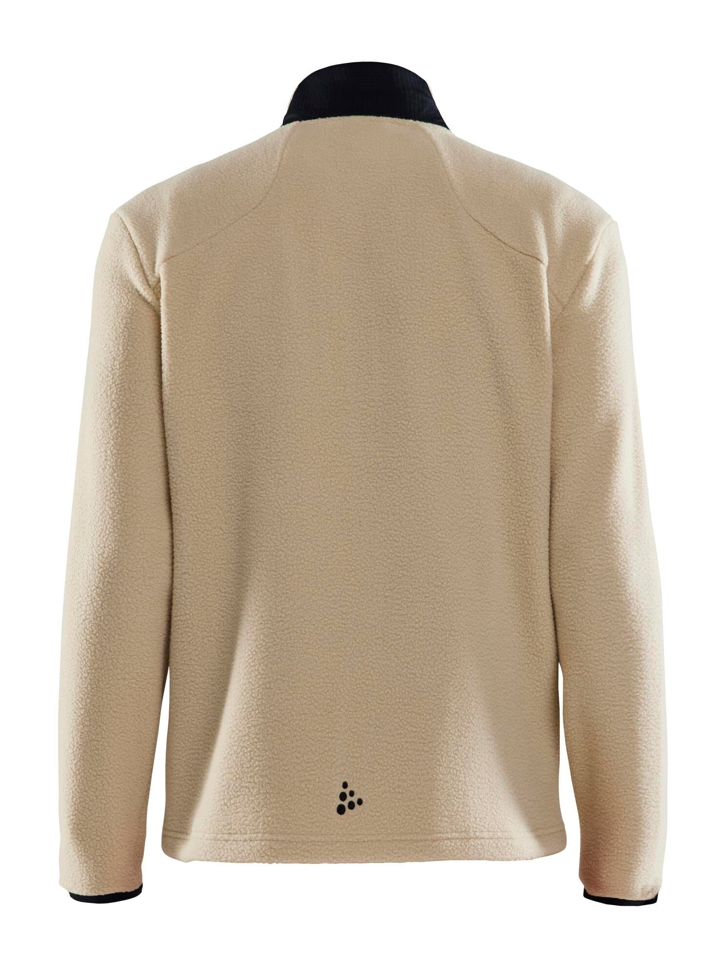 MEN'S ADV EXPLORE PILE FLEECE JACKET - ECRU-BLACK Craft Sportswear NA