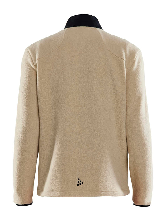 MEN'S ADV EXPLORE PILE FLEECE JACKET - ECRU-BLACK Craft Sportswear NA