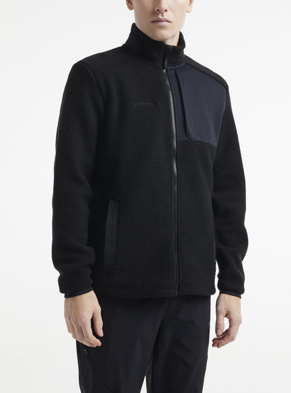 MEN'S ADV EXPLORE PILE FLEECE JACKET - Black Craft Sportswear NA