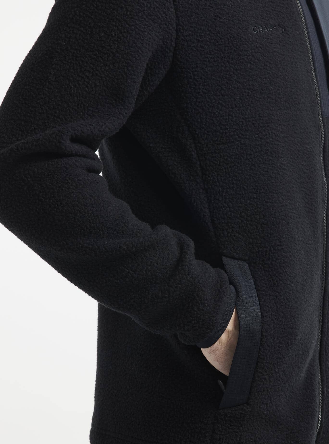 MEN'S ADV EXPLORE PILE FLEECE JACKET - Black Craft Sportswear NA