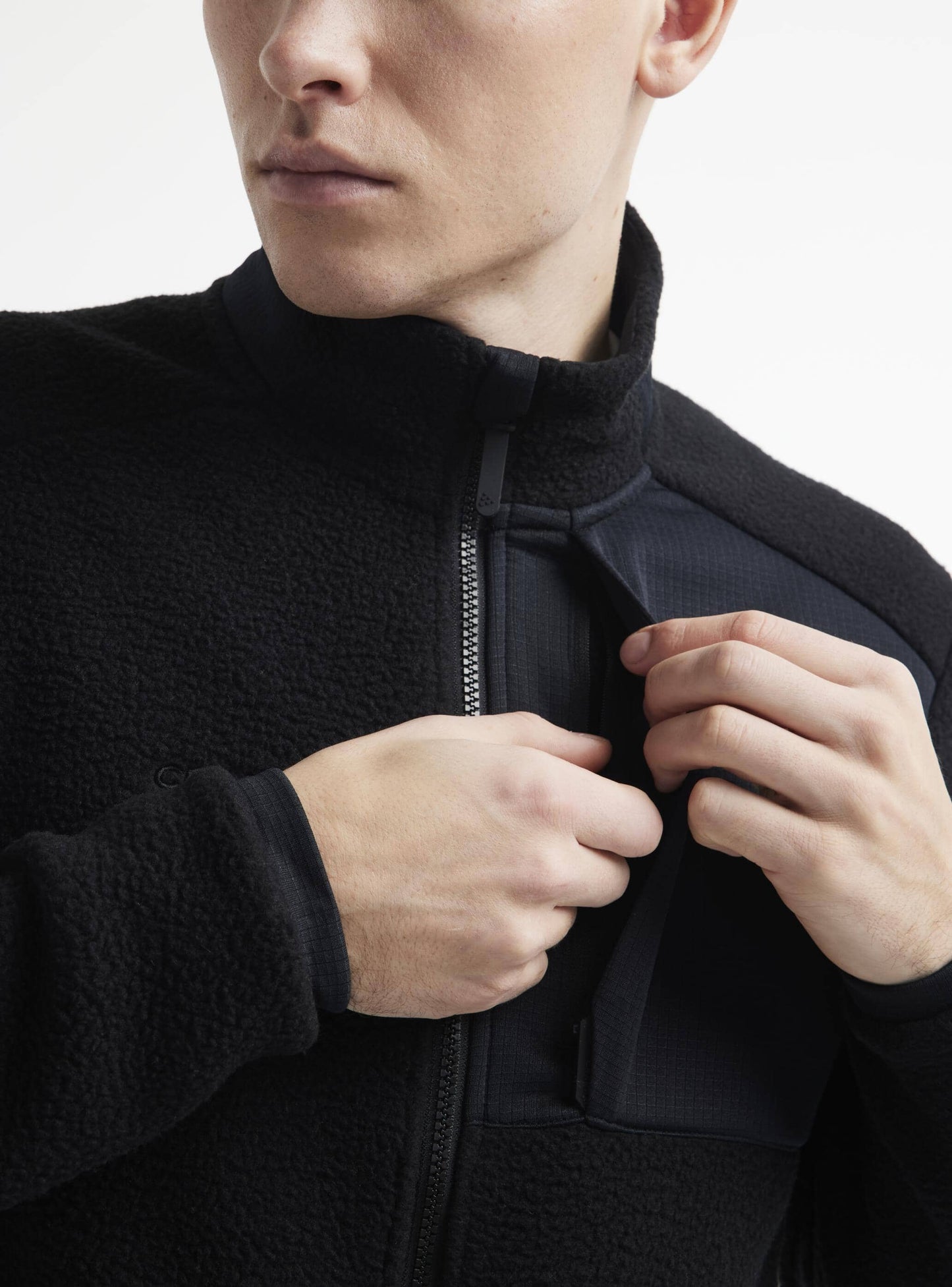 MEN'S ADV EXPLORE PILE FLEECE JACKET - Black Craft Sportswear NA