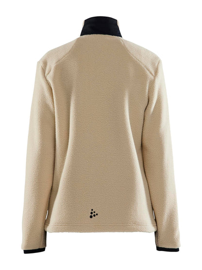 WOMEN'S ADV EXPLORE PILE FLEECE JACKET - ECRU-BLACK Craft Sportswear NA