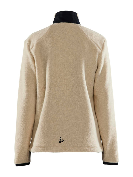 WOMEN'S ADV EXPLORE PILE FLEECE JACKET - ECRU-BLACK Craft Sportswear NA
