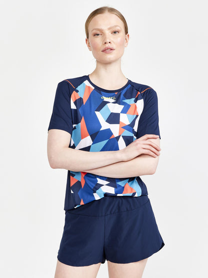 Women's PRO Dazzle Camo Running Tee Craft Sportswear NA