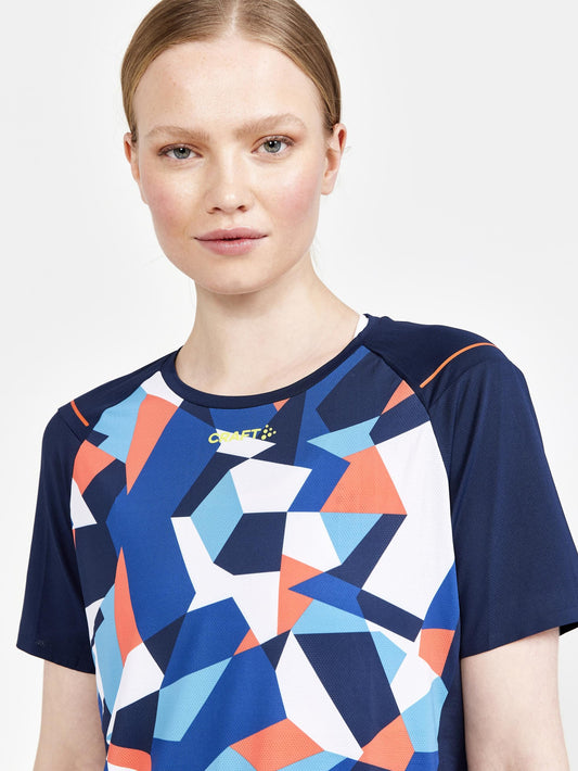 Women's PRO Dazzle Camo Running Tee Craft Sportswear NA
