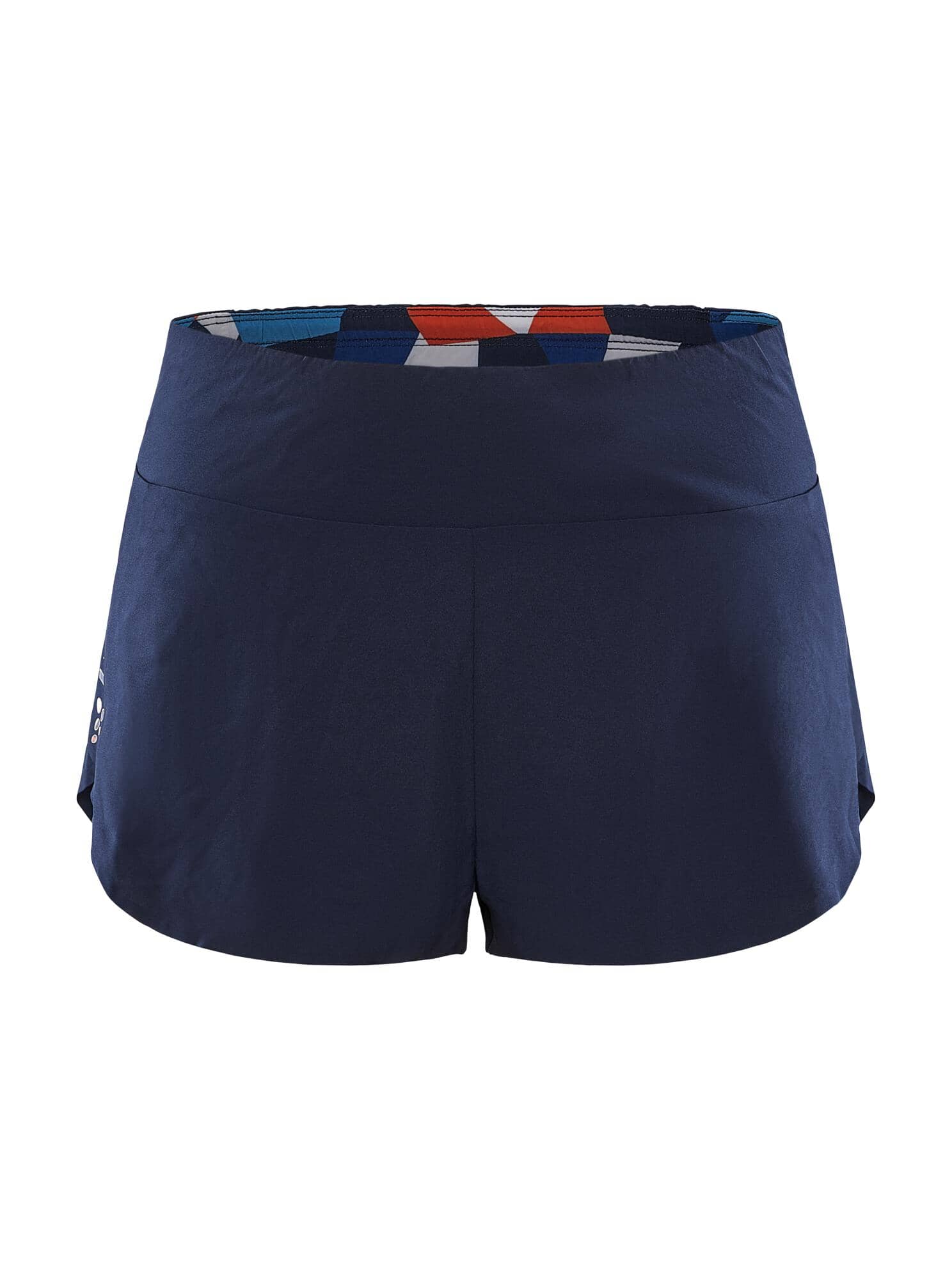 WOMEN'S PRO DAZZLE CAMO RUNNING SHORTS - BLAZE/P DAZZLE CAMO