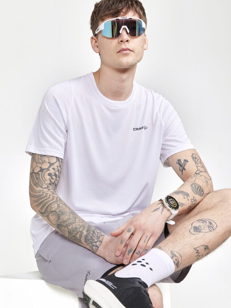 Men's Collective Bi-Blend SS Tee - White Craft Sportswear NA