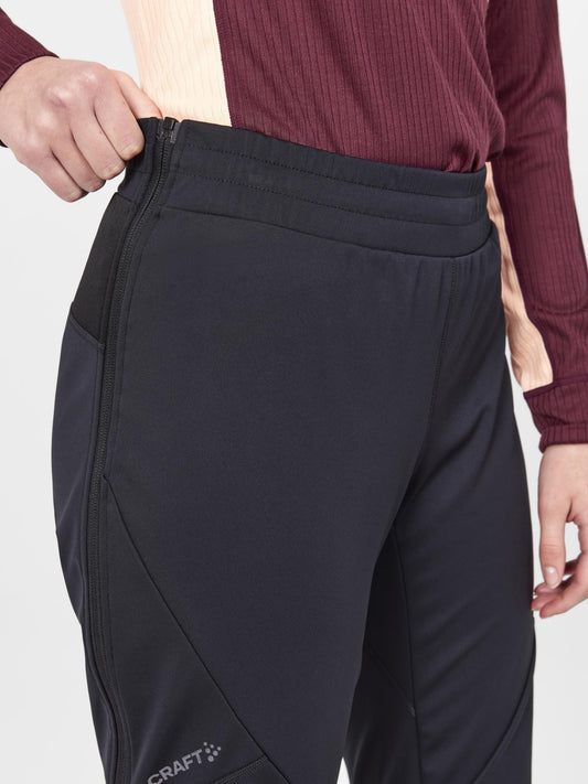 WOMENS CORE XC SKI TRAINING FZ PANTS - Black Craft Sportswear NA