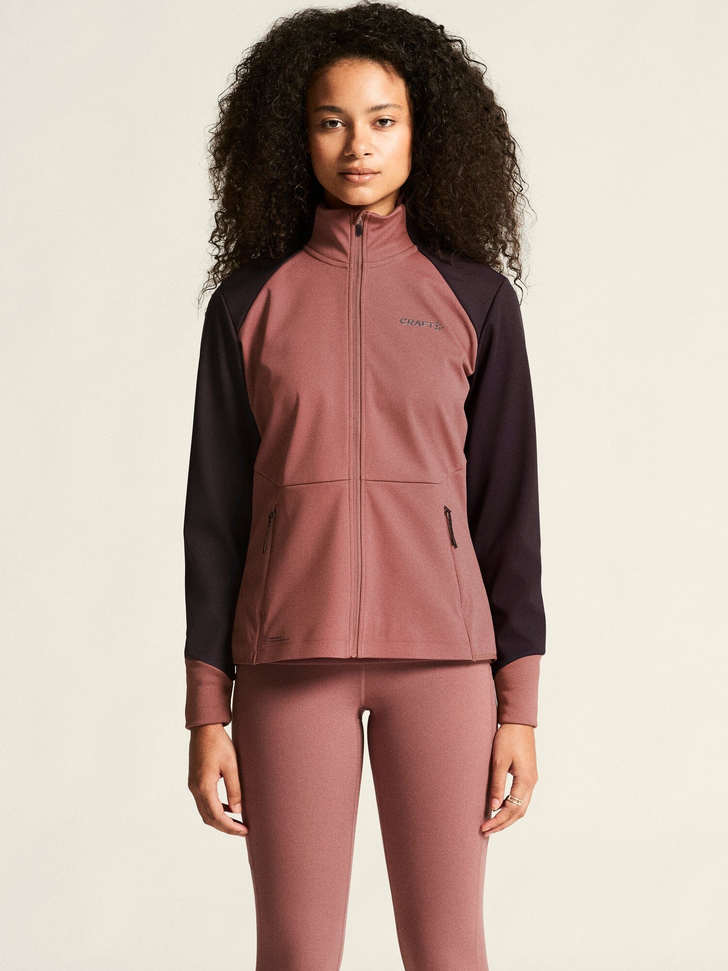 Women's Core XC Ski Training Jacket - Rose Brown/DK Plum Craft Sportswear NA