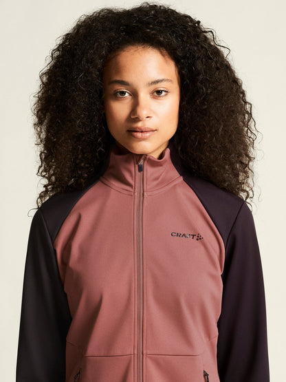 Women's Core XC Ski Training Jacket - Rose Brown/DK Plum Craft Sportswear NA