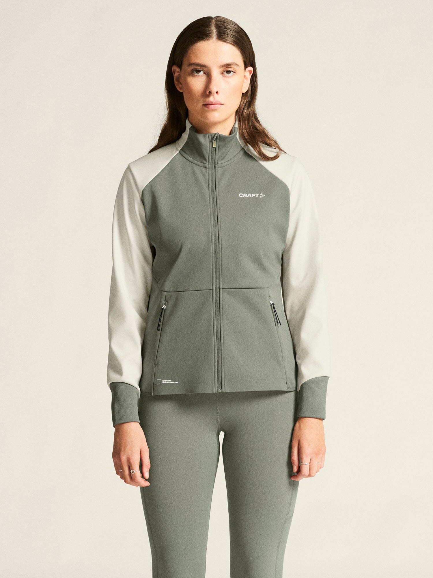 Women's Core XC Ski Training Jacket - Leaf/Tofu Craft Sportswear NA