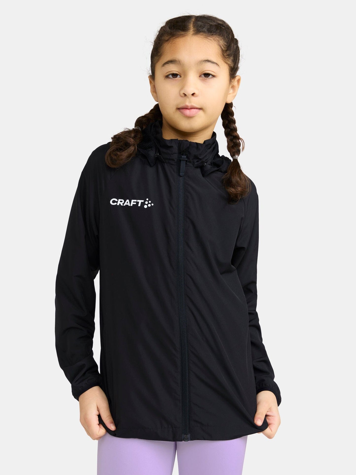 Junior's Squad Wind Jacket - Black Kids Craft Sportswear NA