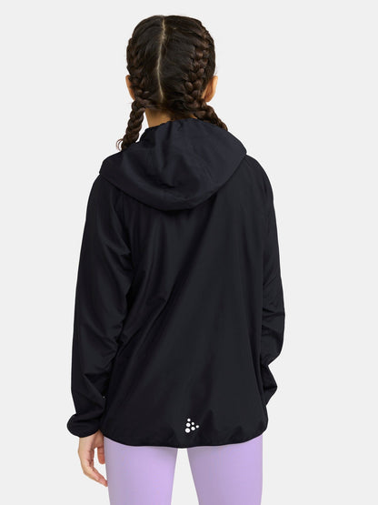 Junior's Squad Wind Jacket - Black Kids Craft Sportswear NA