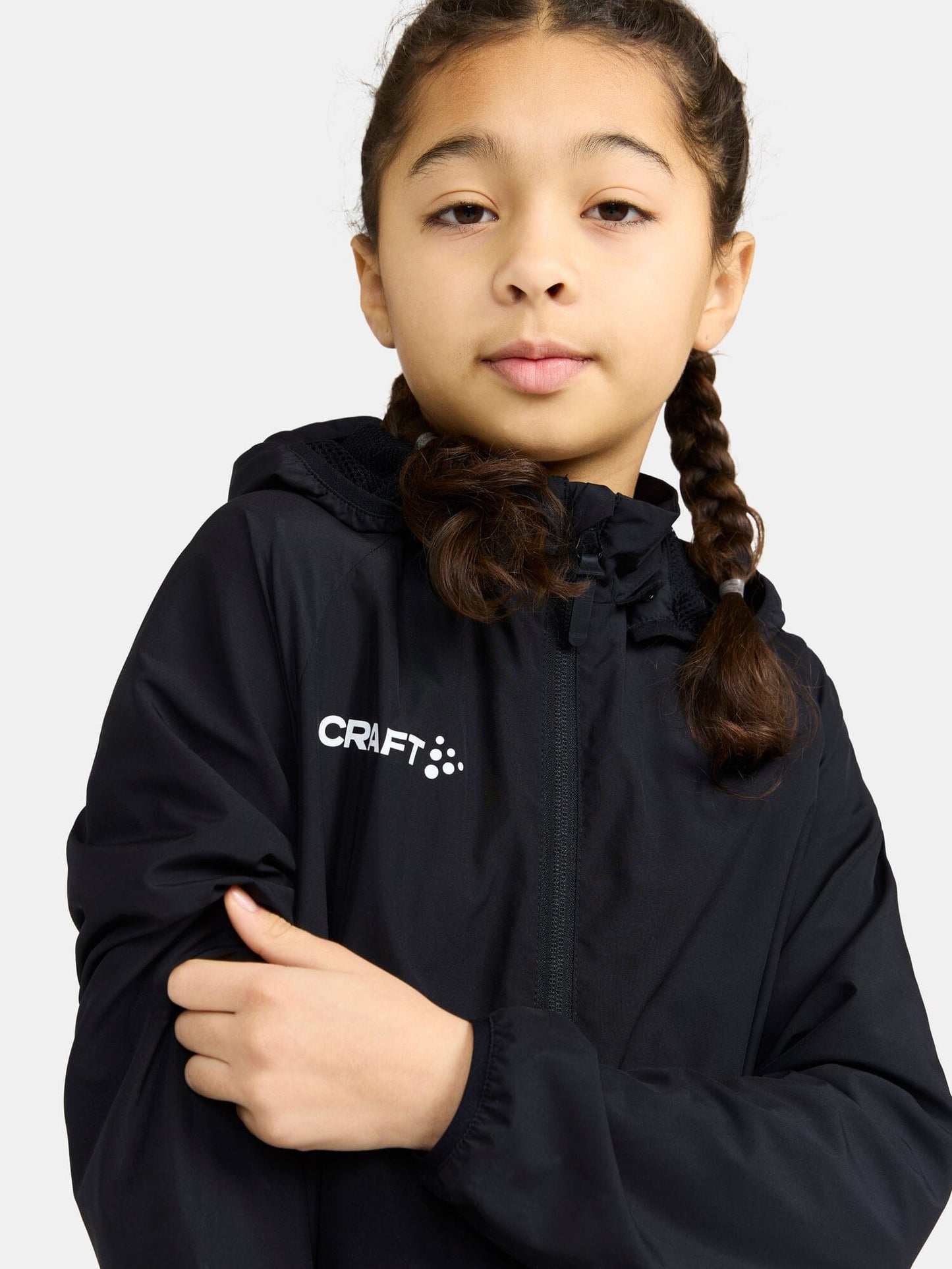 Junior's Squad Wind Jacket - Black Kids Craft Sportswear NA