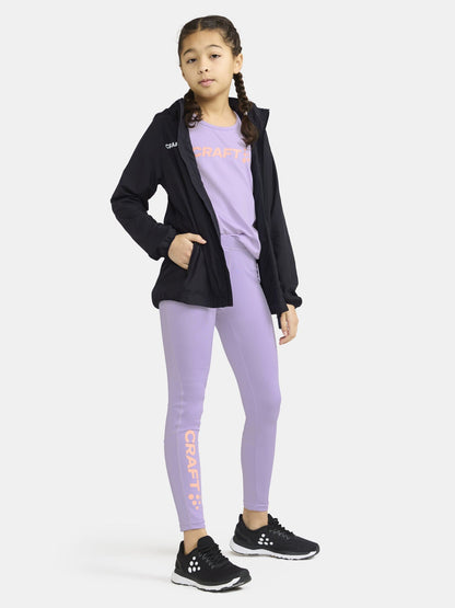 Junior's Squad Wind Jacket - Black Kids Craft Sportswear NA