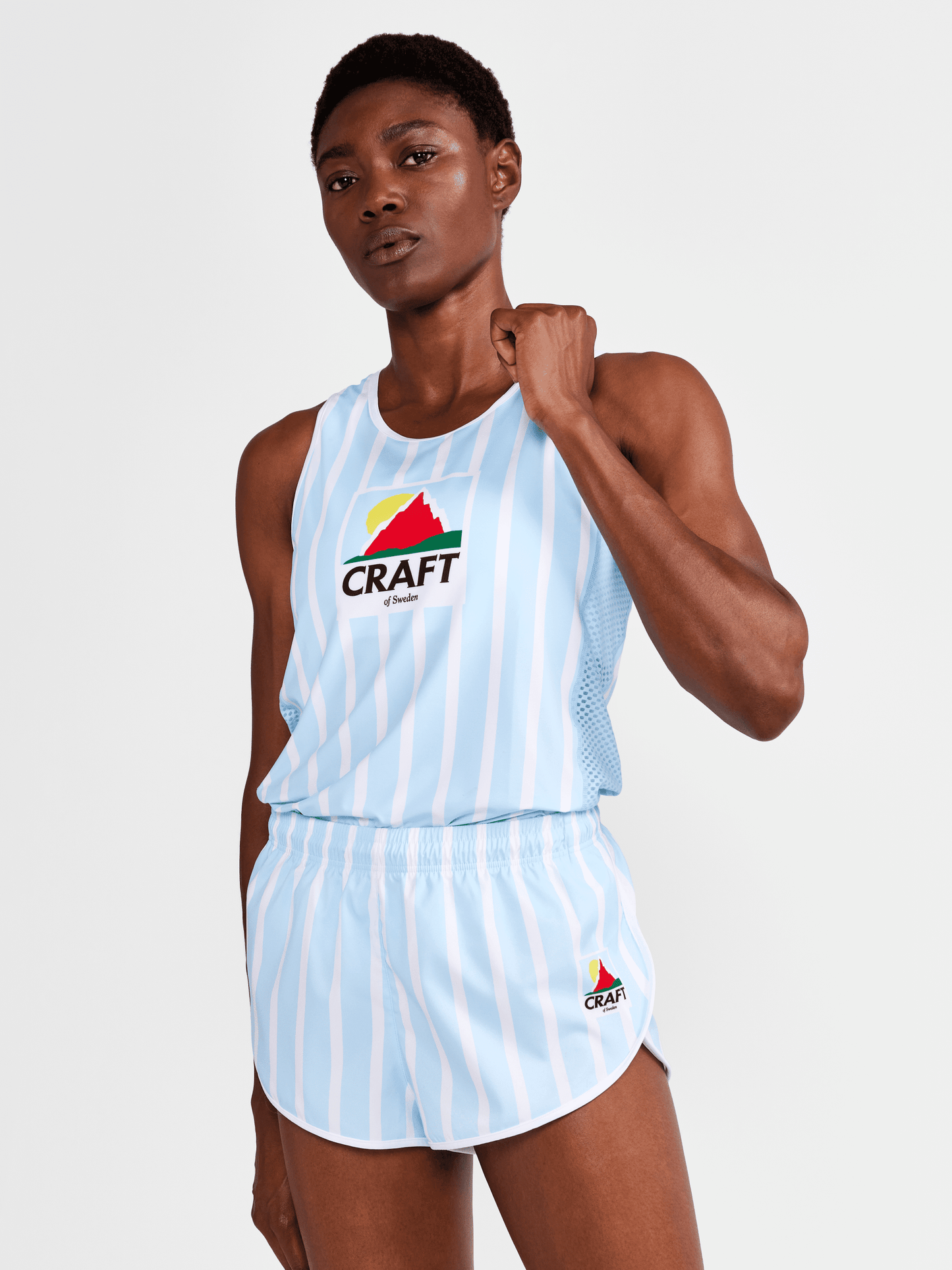 Women's Retro Elite Custom Singlet - AQUA/WHITE Craft Sportswear NA