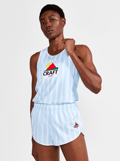 Women's Retro Elite Custom Singlet - AQUA/WHITE Craft Sportswear NA