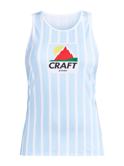 Women's Retro Elite Custom Singlet - AQUA/WHITE Craft Sportswear NA