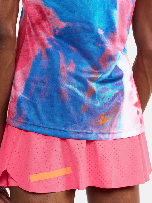 Women's PRO Hypervent Jaquard Running Tee - FUCHSIA/MULTI Craft Sportswear NA