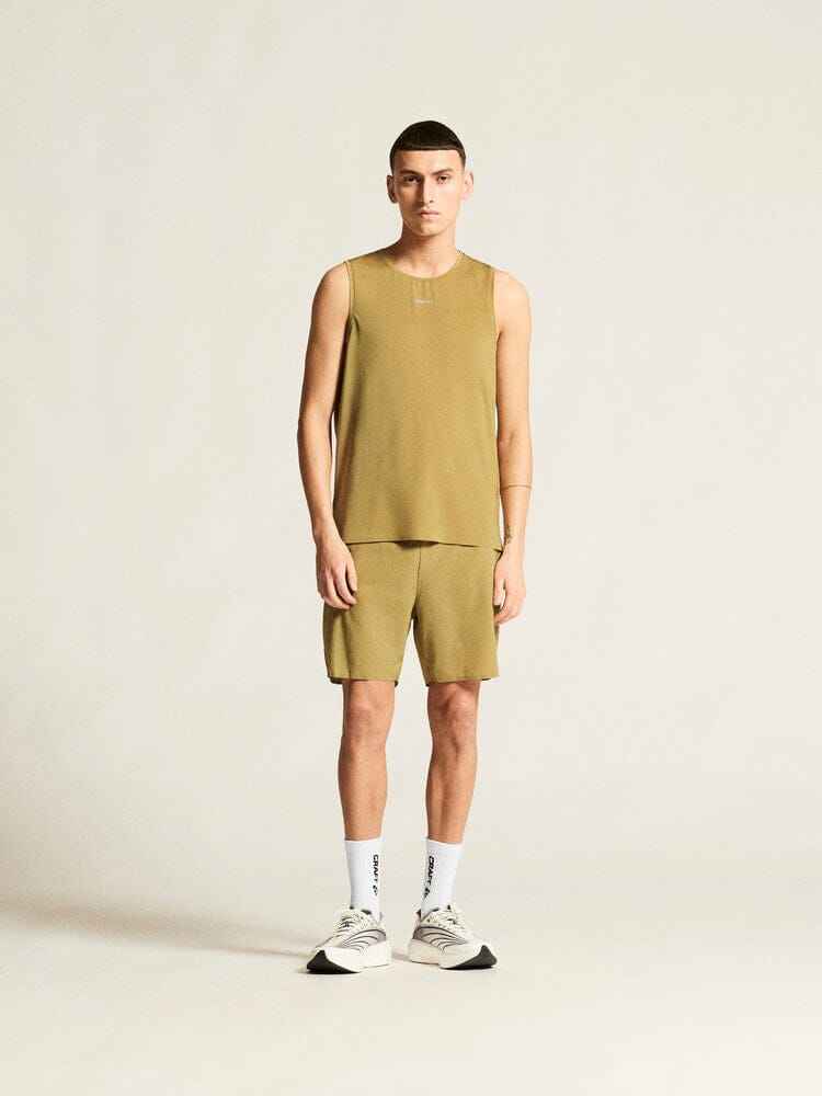 Men's Pro Trail Running Shorts - Khaki Craft Sportswear NA