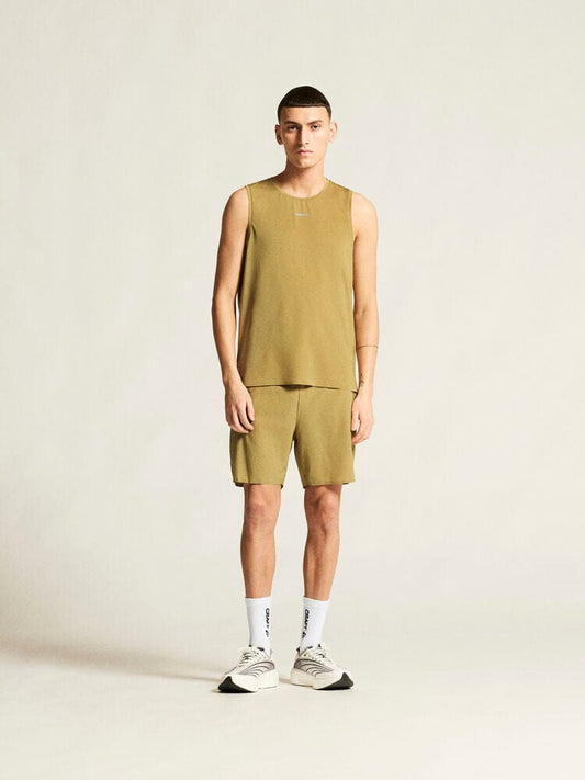 Men's Pro Trail Running Shorts - Khaki Craft Sportswear NA