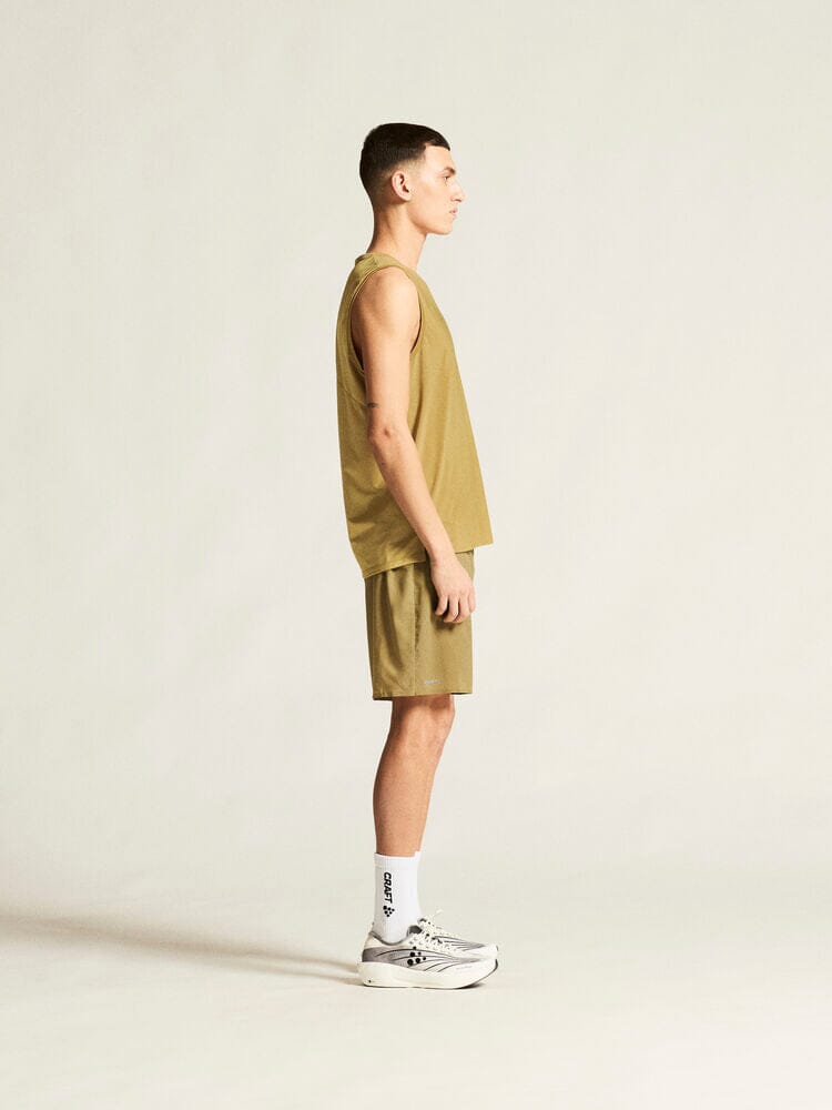 Men's Pro Trail Running Shorts - Khaki Craft Sportswear NA