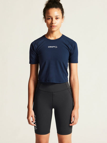 Women's Rush 2.0 Crop Tee - Navy Craft Sportswear NA