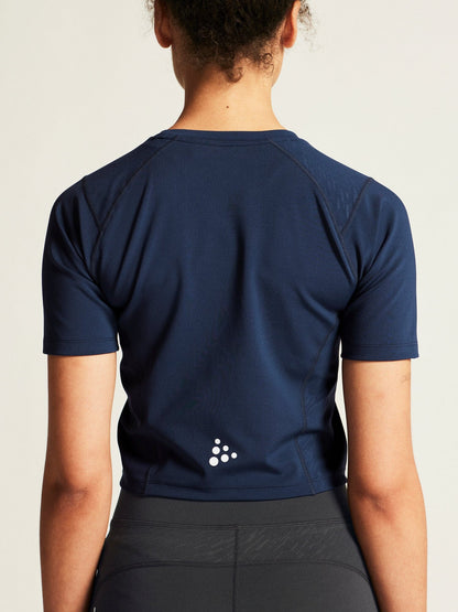 Women's Rush 2.0 Crop Tee - Navy Craft Sportswear NA