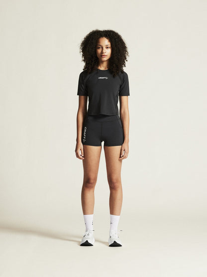 Women's Rush 2.0 Crop Tee - Black Women's Tops, T's, and Tanks Craft Sportswear NA
