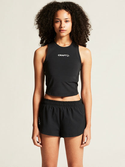 Women's Rush 2.0 Crop Singlet - Black Craft Sportswear NA