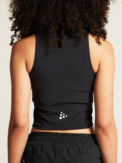 Women's Rush 2.0 Crop Singlet - Black Craft Sportswear NA