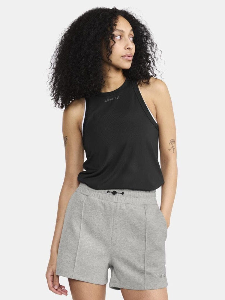 WOMEN'S CORE TONE MESH TRAINING SINGLET - Black Craft Sportswear NA