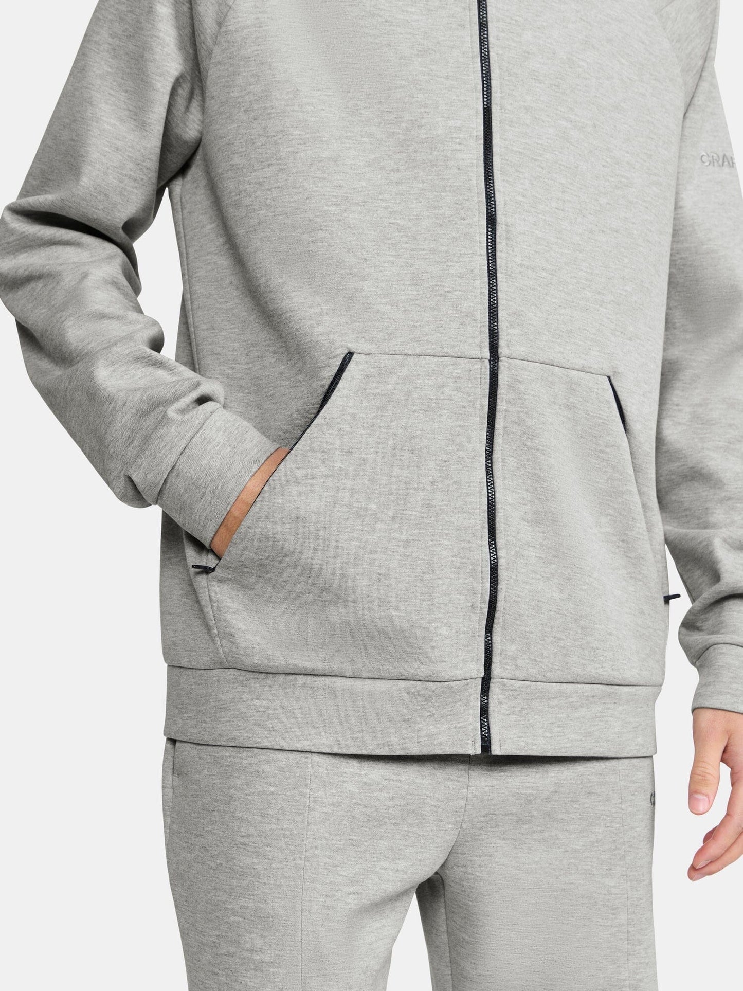 Men's ADV Join Full-Zip Hoodie - GREY MELANGE Craft Sportswear NA