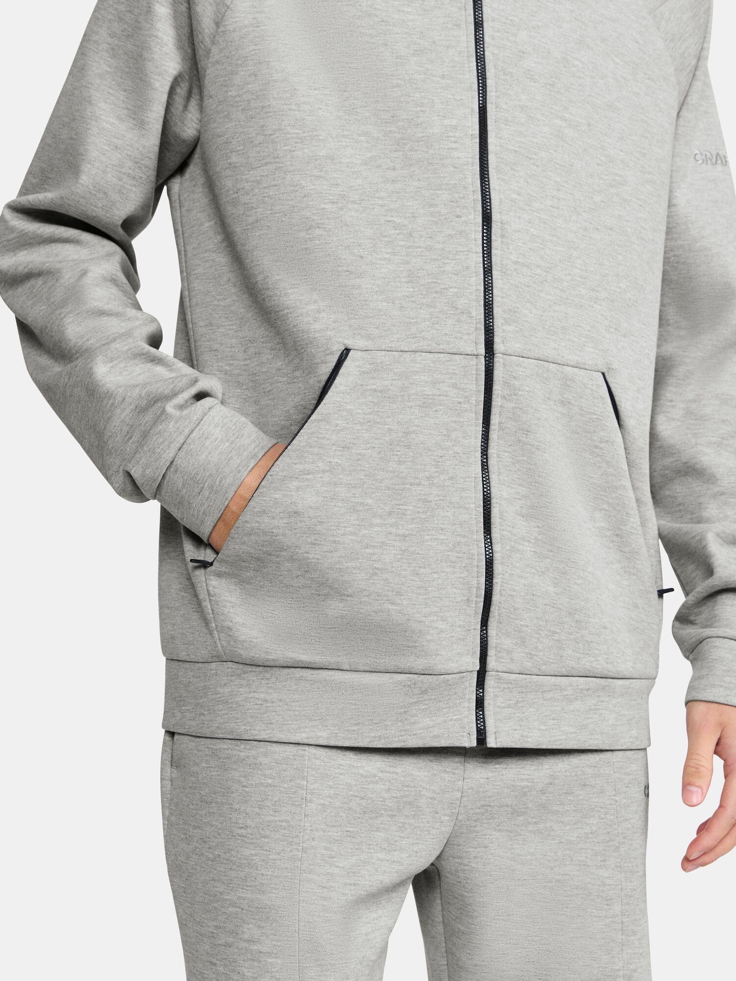 Men's ADV Join Full-Zip Hoodie - GREY MELANGE Craft Sportswear NA