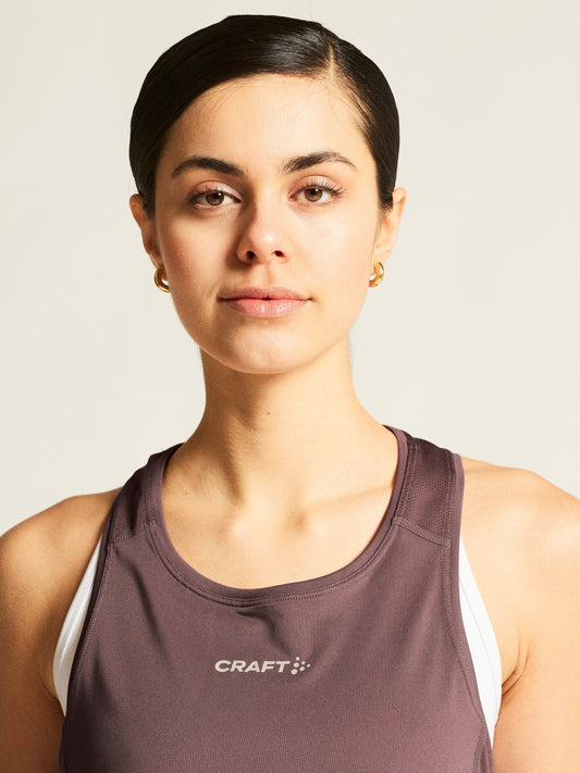 Women's ADV Essence Singlet 2.0 - Flint Women's Tops, T's, and Tanks Craft Sportswear NA