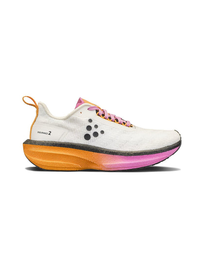 Women's Endurance 2 Running Shoe - Ash White/Fuchsia Footwear Craft Sportswear NA