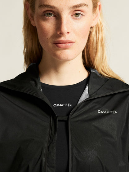 Women's Pro Hydro Lightweight Jacket - Black/Black Women's Jackets and Vests Craft Sportswear NA