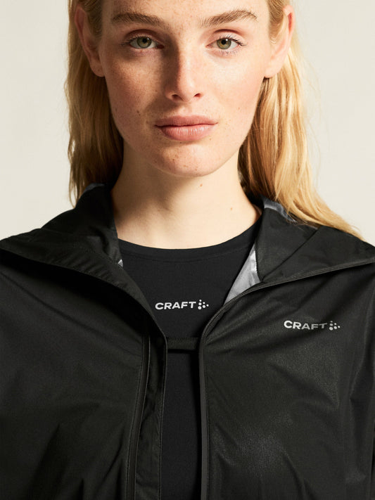 Women's Pro Hydro Lightweight Jacket - Black/Black Women's Jackets and Vests Craft Sportswear NA