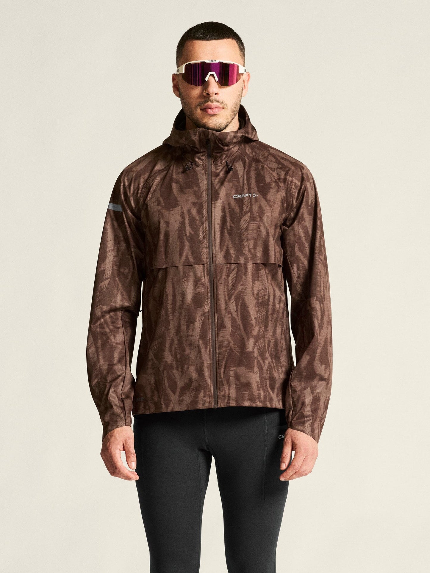 Men's Pro Hydro Running Jacket 3 - PRUNE/MULTI Craft Sportswear NA