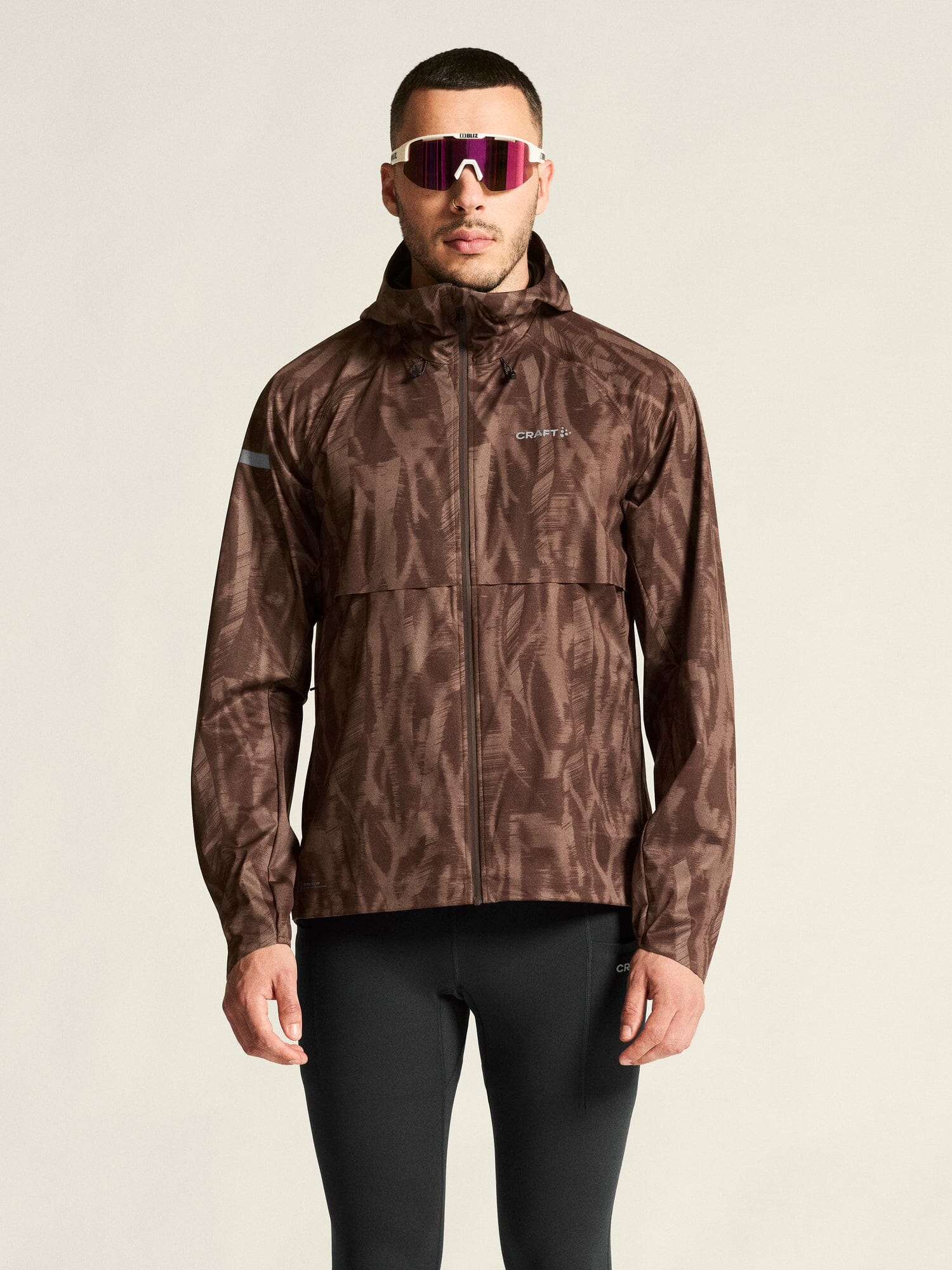 Men's Pro Hydro Running Jacket 3 - PRUNE/MULTI Craft Sportswear NA